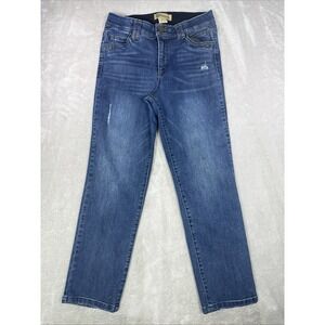 Democracy Ab Technology Women's Straight Leg Stretch Denim Distressed Size 30X26